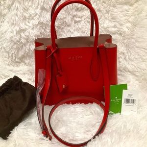 NWT Kate Spade Small Red Eva Satchel